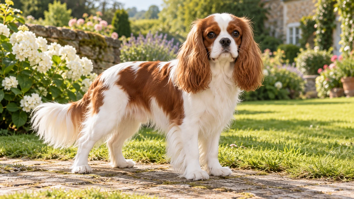 Cavalier King Charles köpek — blenheim (kızıl-beyaz) renk