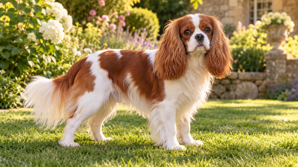 Cavalier King Charles köpek — blenheim yoğun renk